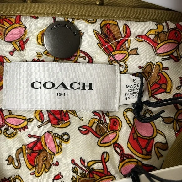 Coach classic parka with shearling and leather trim. NWT. - Picture 8 of 12